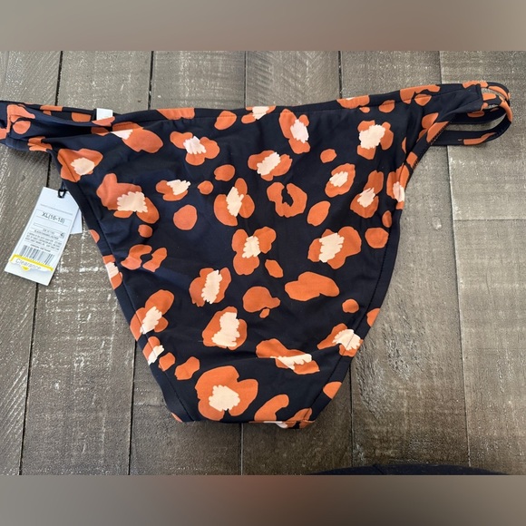 SHADE & SHORE Leopard Print Low Cheeky Coverage Bikini Bottom XL (16-18) NEW - Picture 4 of 8